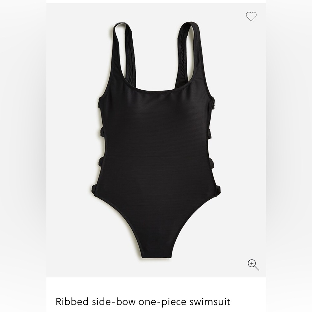 JCREW Ribbed side-bow one-piece swimsuit Sz 10 new
